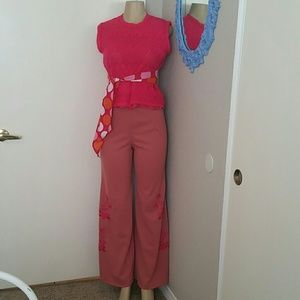 vintage boho Palazzo pants and sweater top Flair